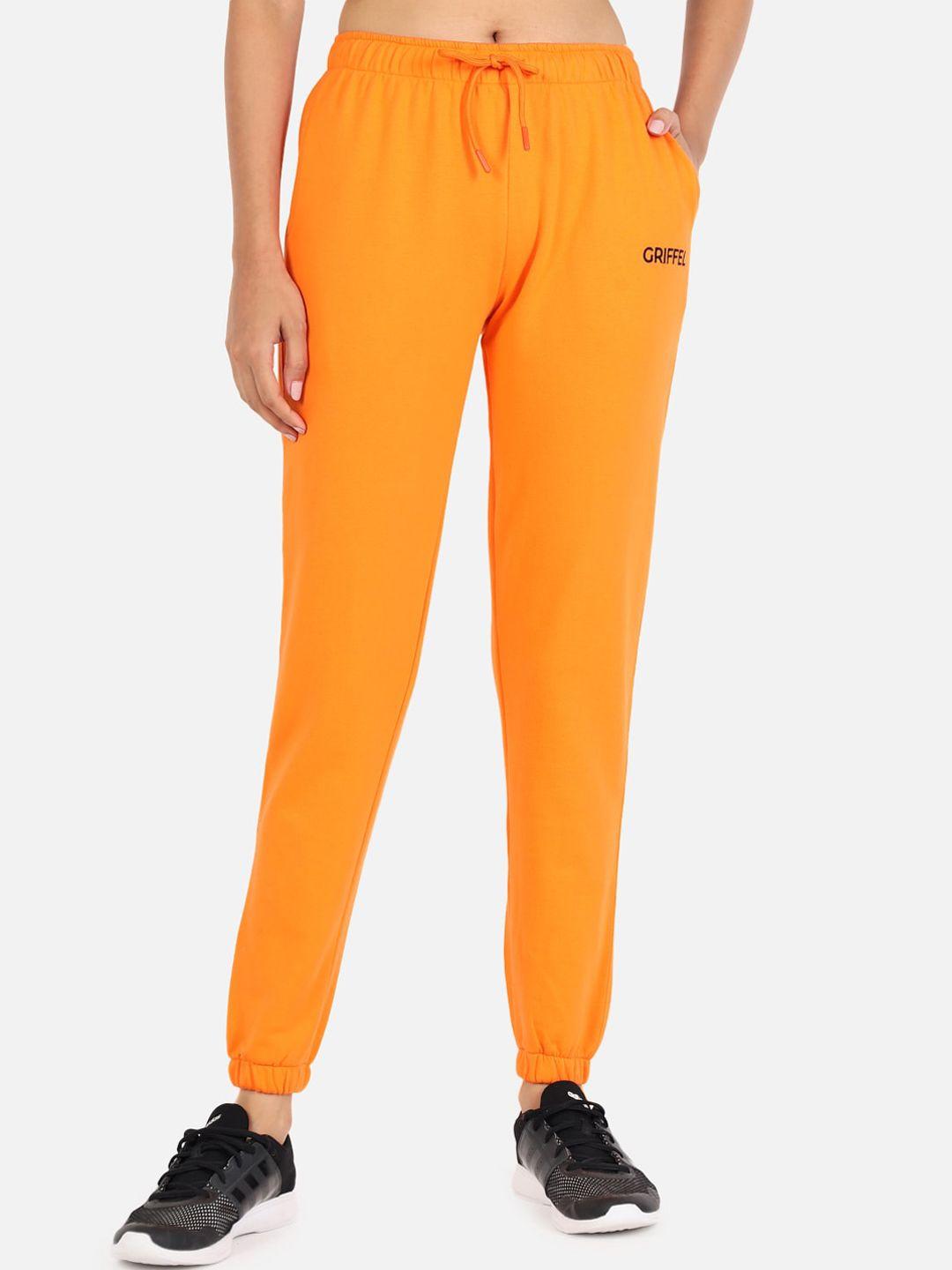griffel-women-orange-solid-joggers
