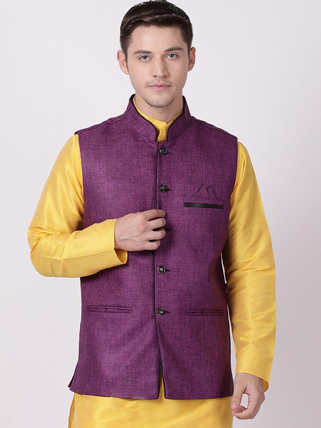 tabard-men-purple-solid-woven-nehru-jacket