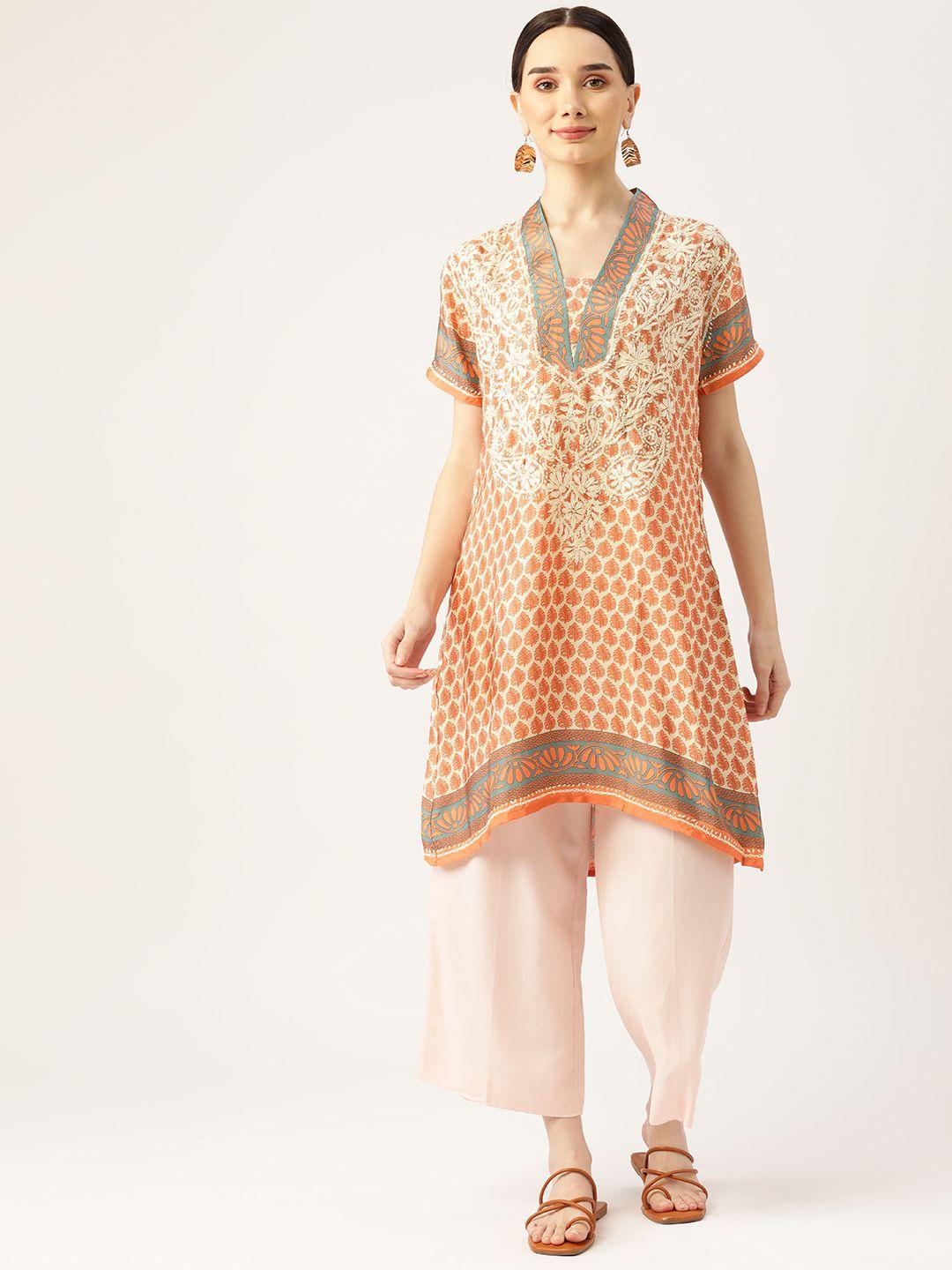 house-of-kari-peach-coloured-&-off-white-embroidered-tunic