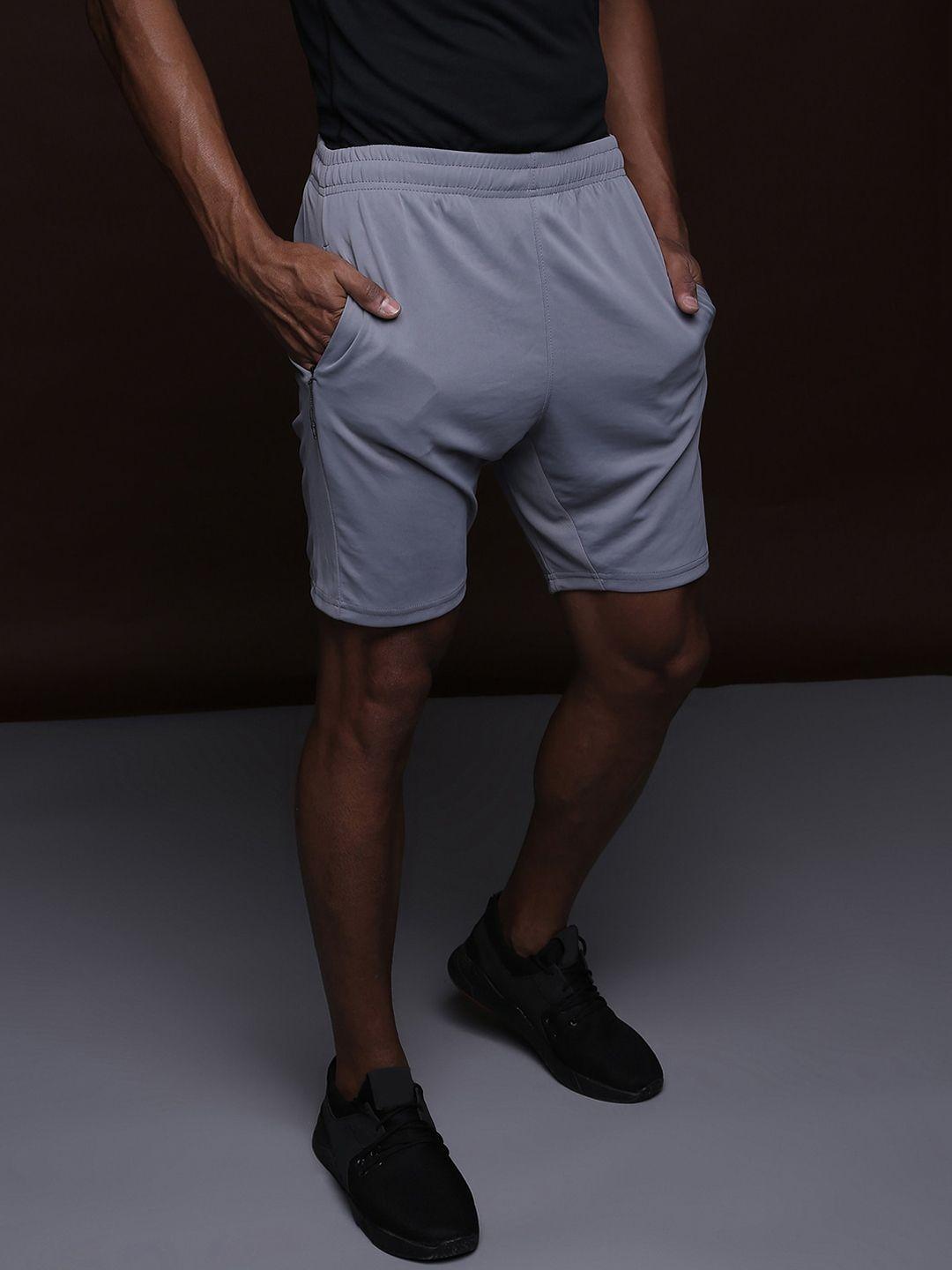 campus-sutra-men-grey-solid-above-knee-running-shorts