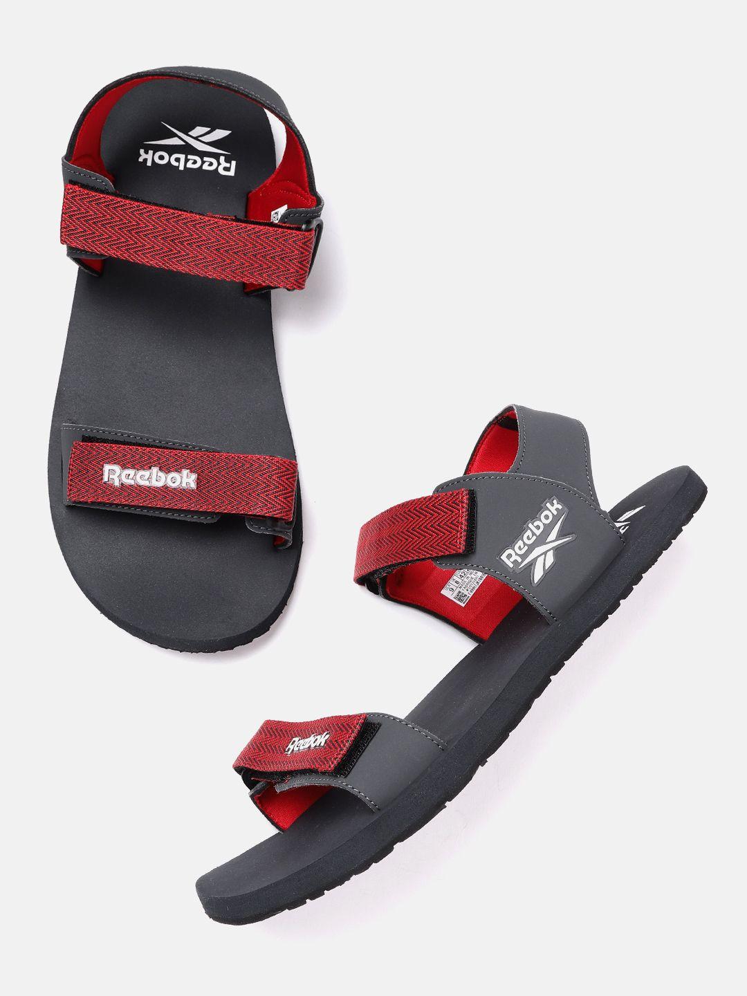 reebok-men-red-&-charcoal-grey-brand-logo-woven-design-vm-max-pro-sports-sandals