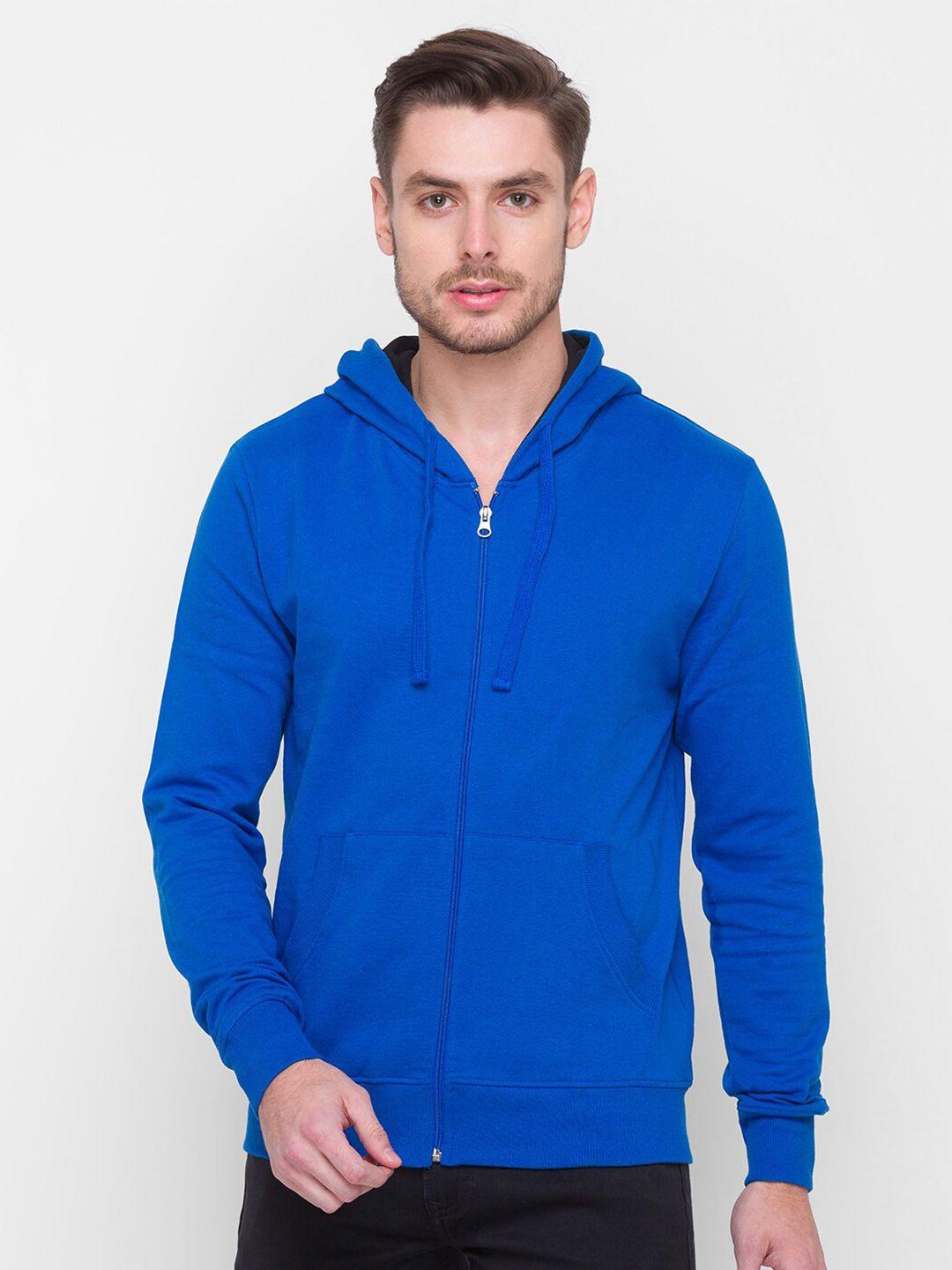 globus-men-blue-solid-hooded-sweatshirt