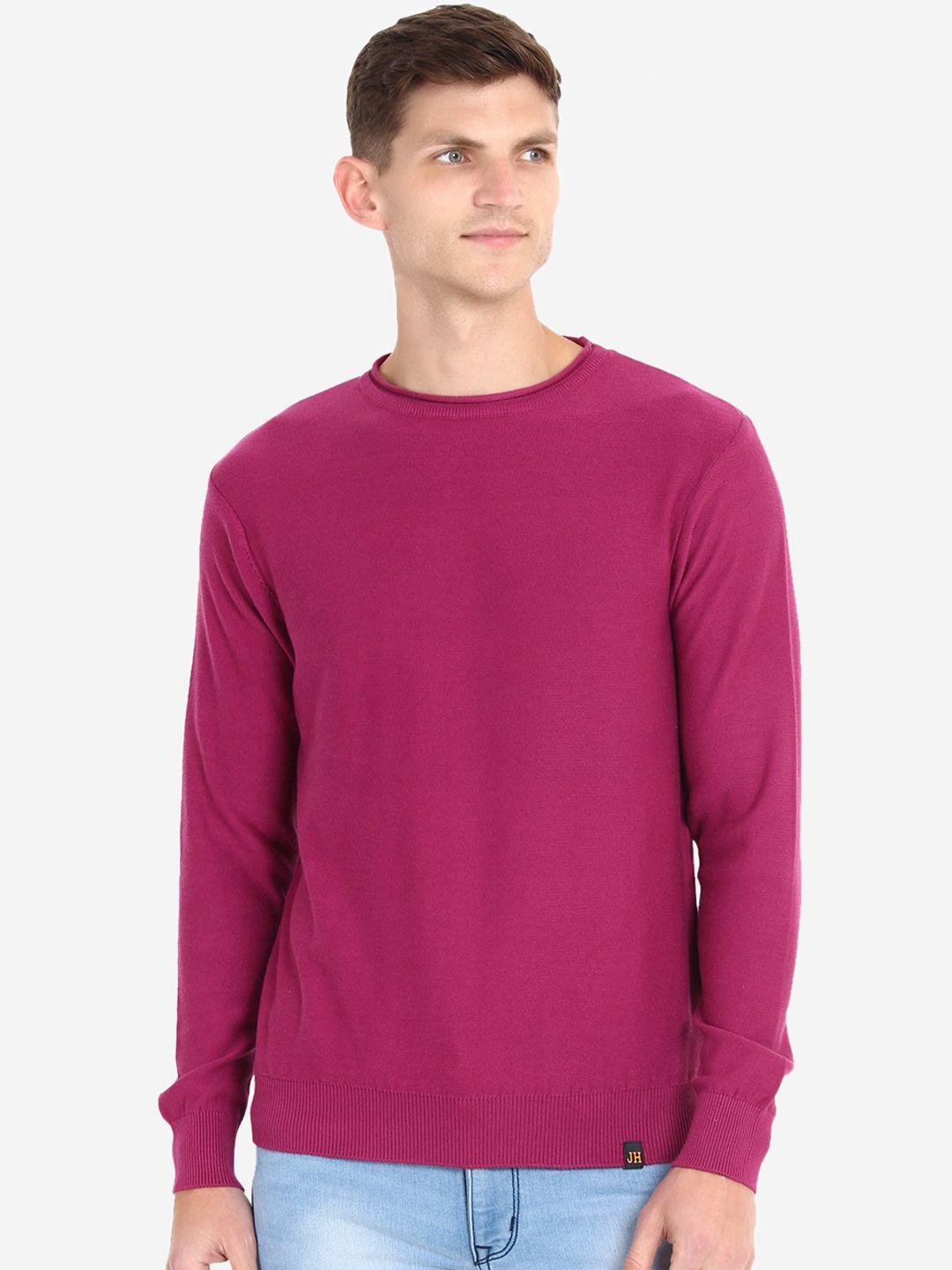 joe-hazel-men-purple-pure-cotton-pullover