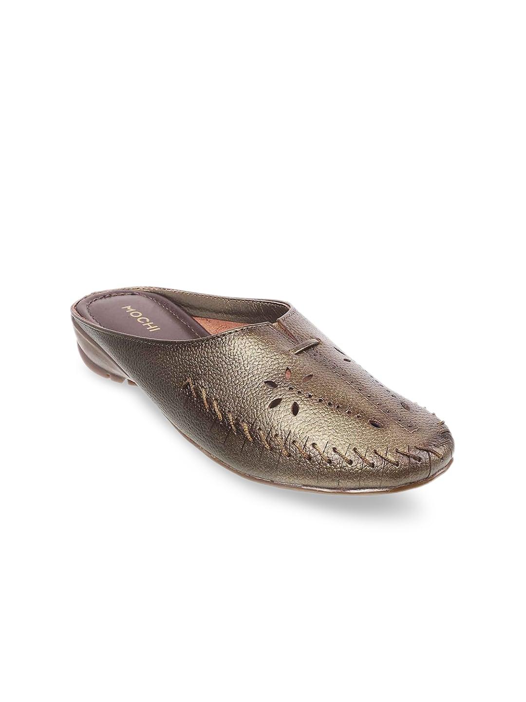 mochi-women-bronze-toned-mules-with-laser-cuts