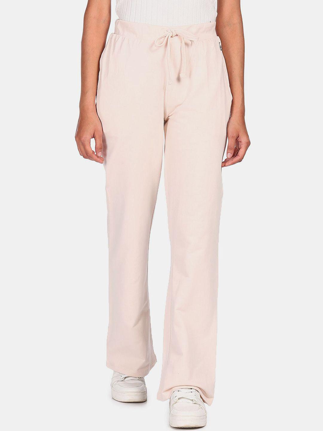 flying-machine-women-pink-solid-straight-fit-pure-cotton-track-pants
