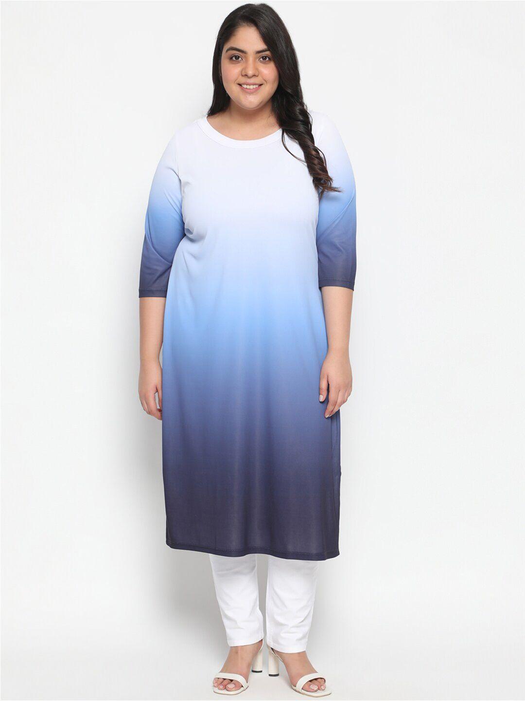 amydus-women-plus-size-blue-ombre-printed-kurti