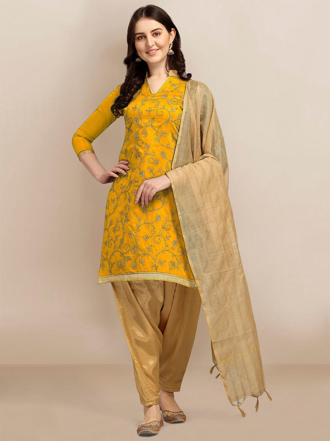 ethnic-junction-yellow-&-gold-toned-embroidered-unstitched-dress-material