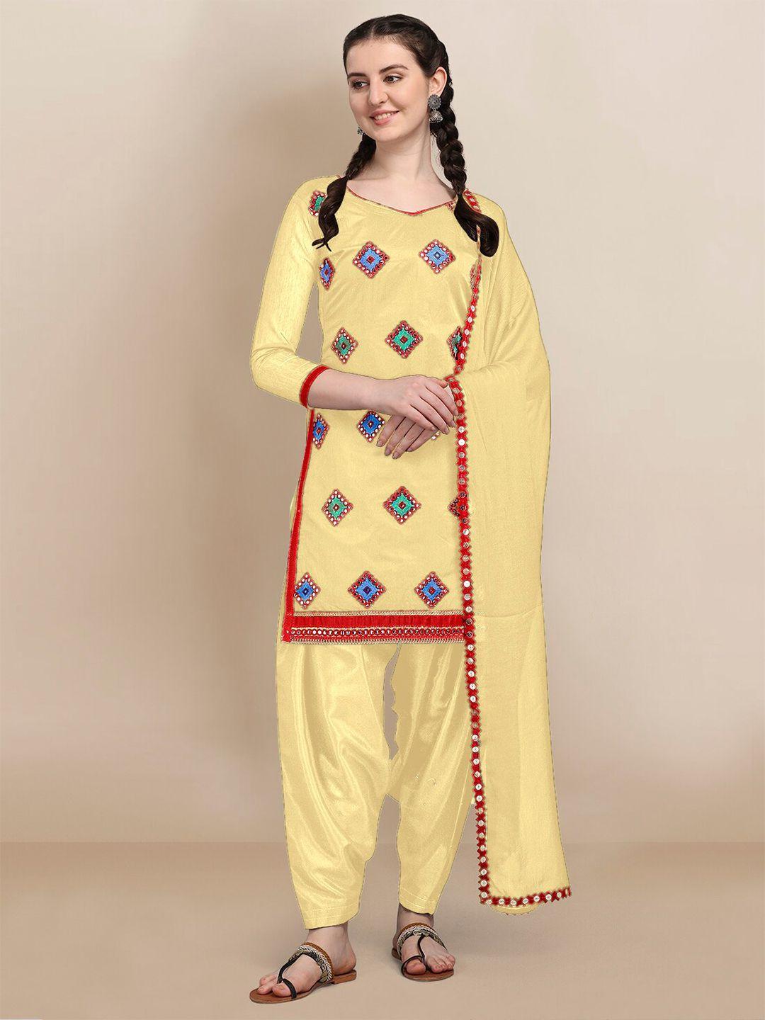ethnic-junction-yellow-&-blue-embellished-jute-silk-unstitched-dress-material