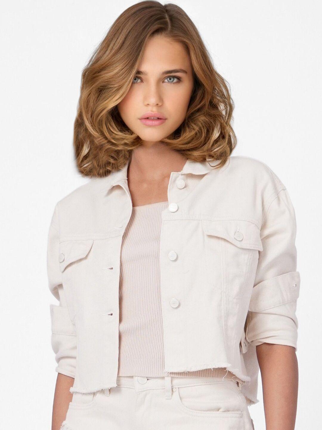 only-women-off-white-cotton-denim-jacket
