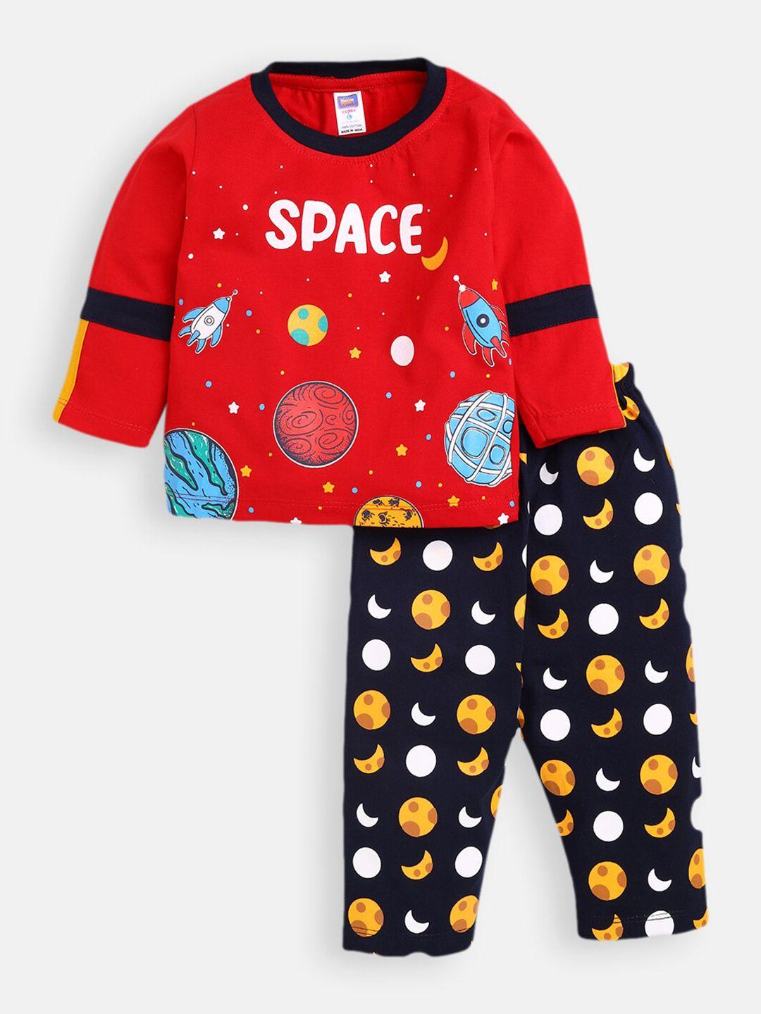 nottie-planet-boys-red-&-black-space-printed-cotton-clothing-set