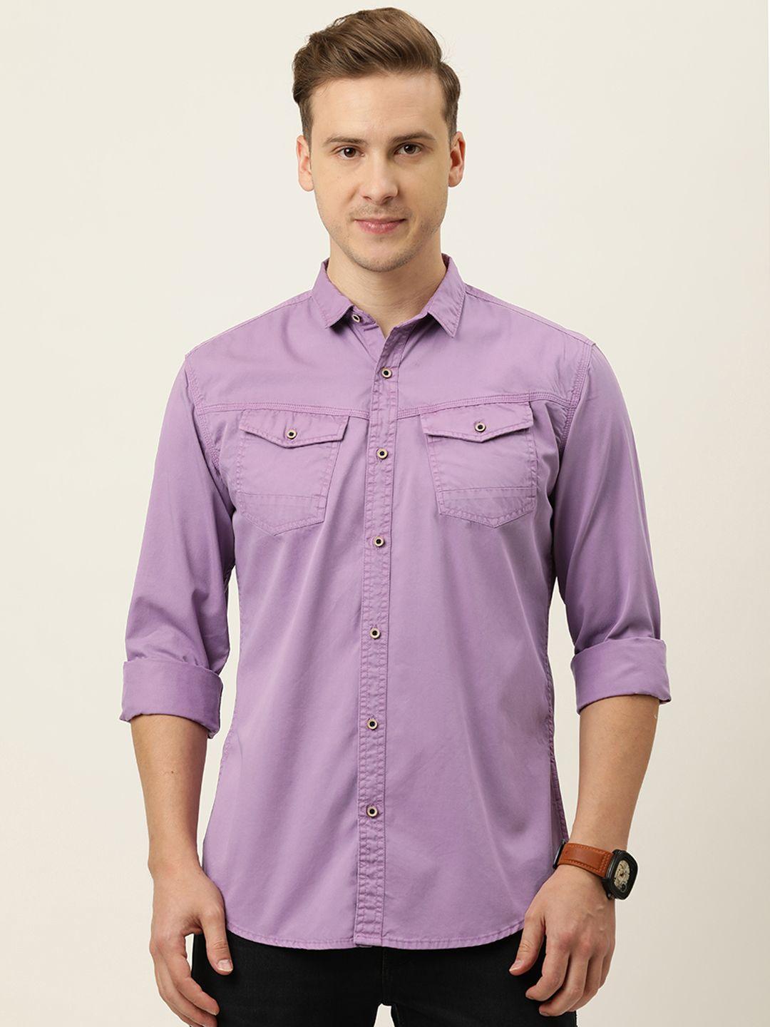 ivoc-men-lavender-solid-slim-fit-casual-shirt