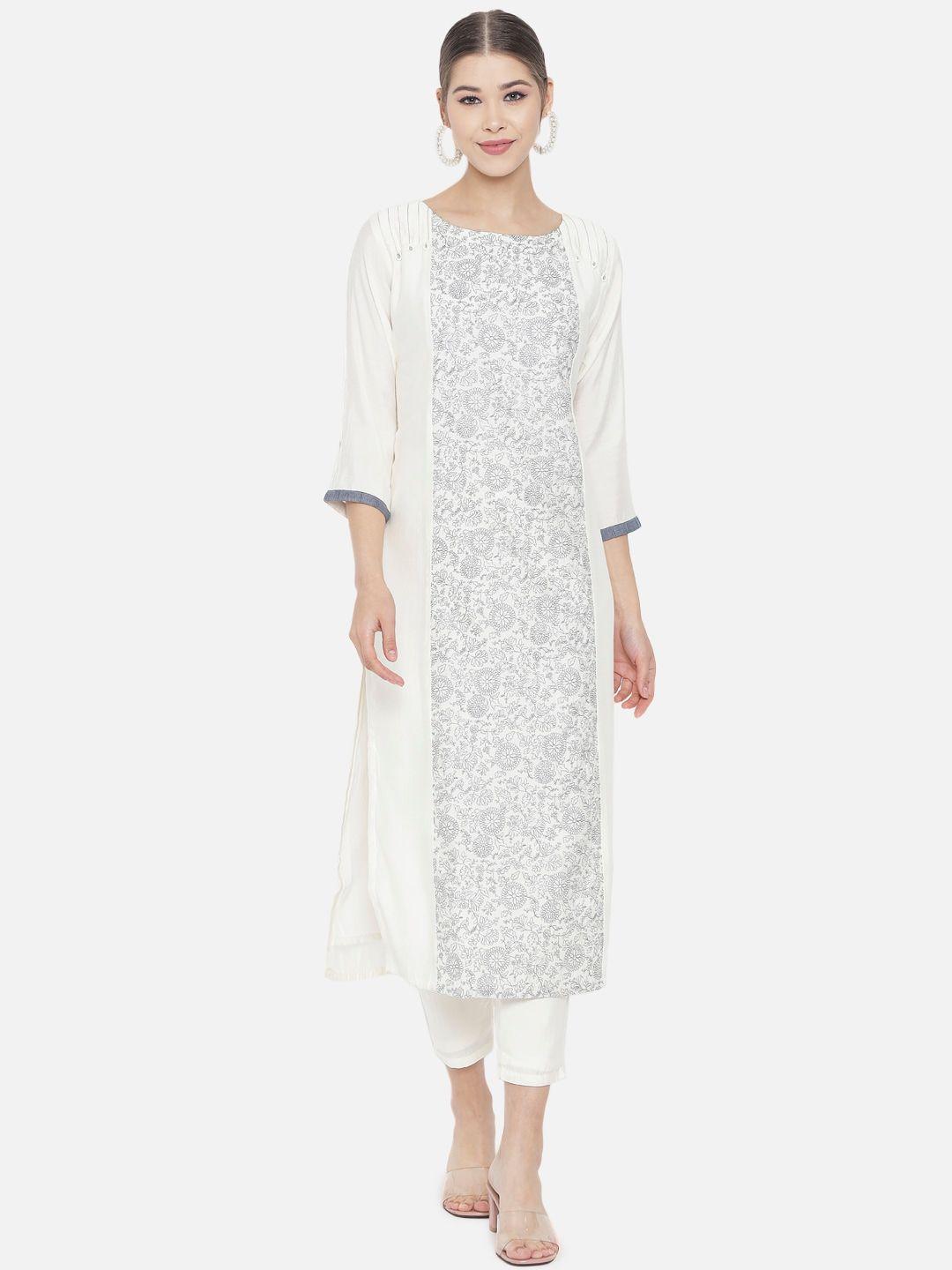 raisin-women-off-white-floral-embroidered-panelled-kurta-with-trousers