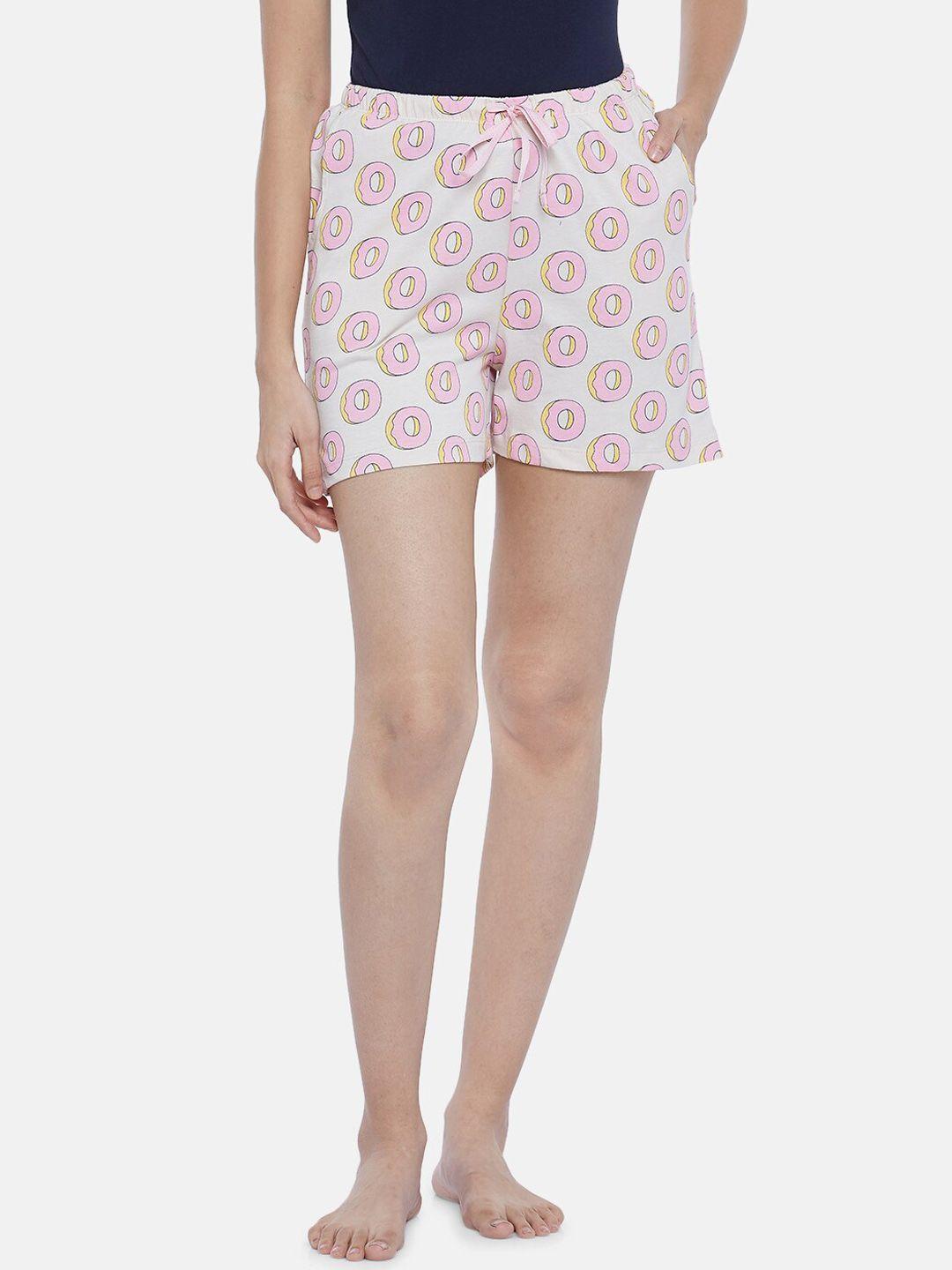 dreamz-by-pantaloons-women-cream-coloured-floral-printed-lounge-shorts