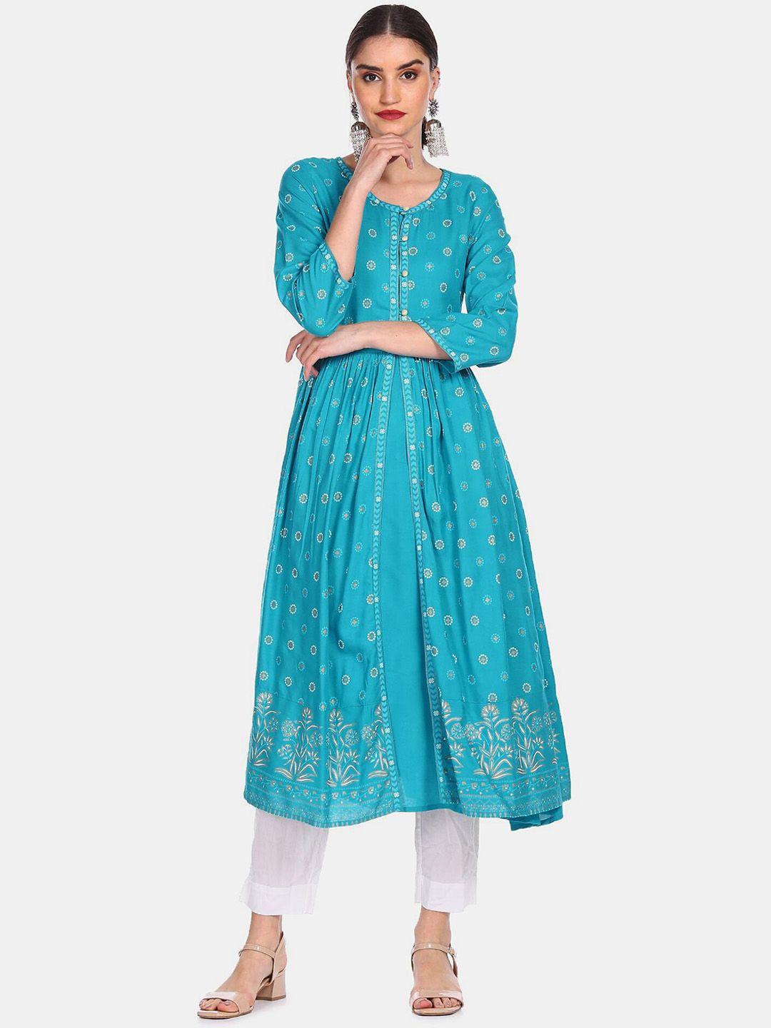 anahi-women-blue-ethnic-motifs-printed-flared-sleeves-thread-work-anarkali-kurta