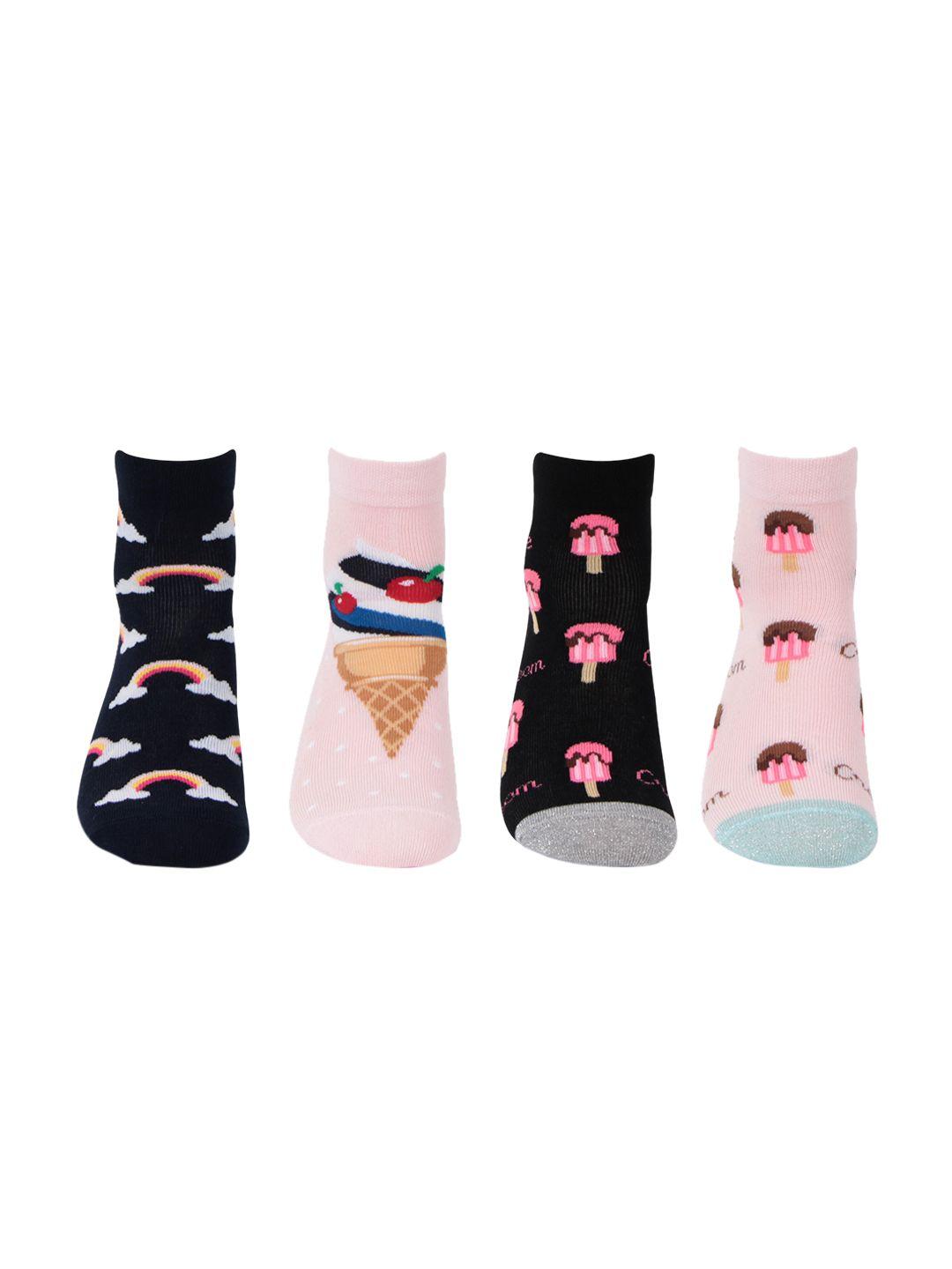 bonjour-girls-pack-of-4-designer-above-ankle-socks
