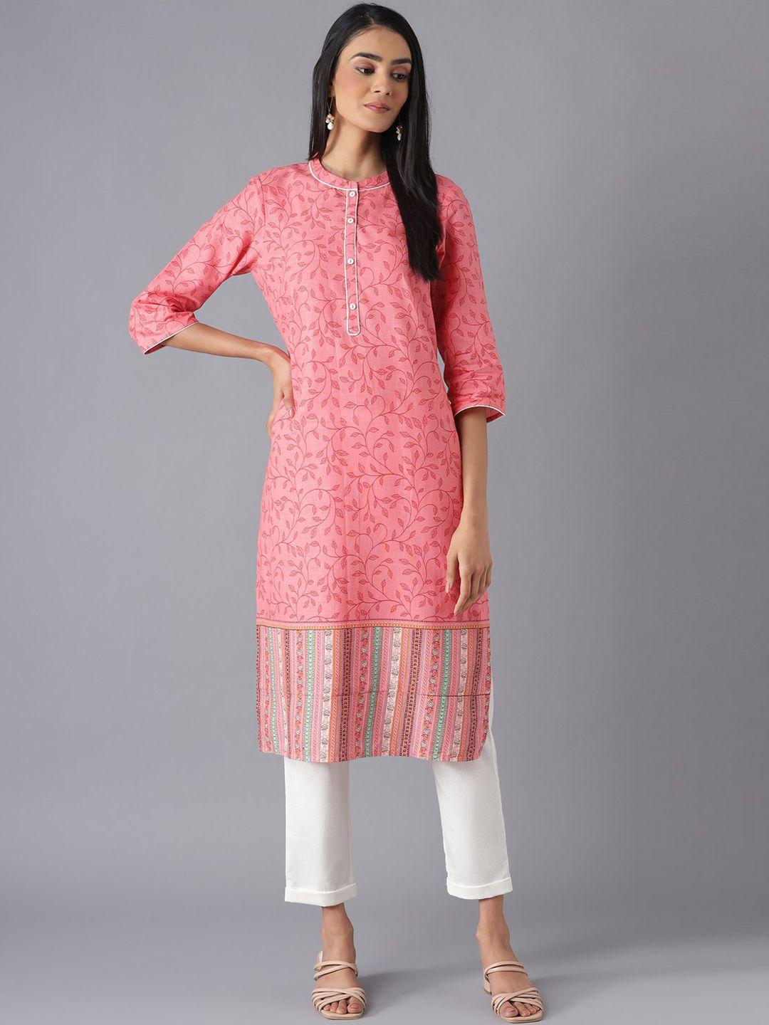 aurelia-women-pink-&-white-floral-printed-kurta-with-trousers