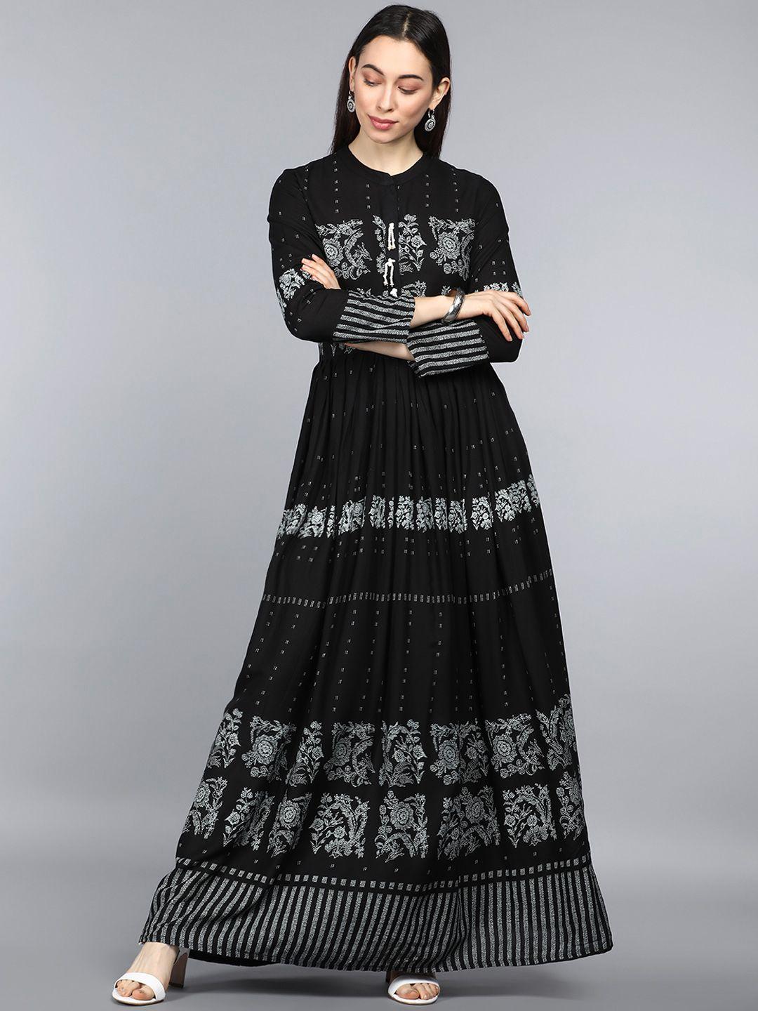 ahika-black-ethnic-motifs-ethnic-maxi-dress