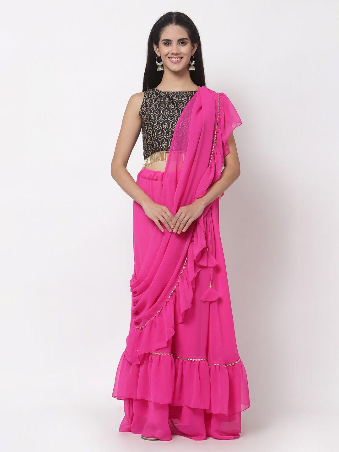 studio-rasa-women-pink-georgette-tiered-skirt-with-attached-dupatta