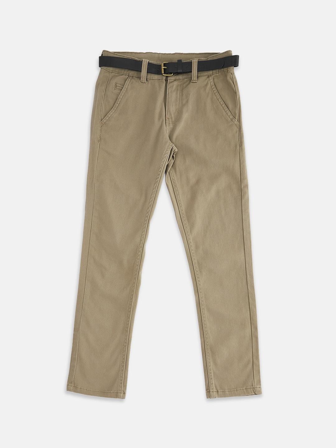 pantaloons-junior-boys-tan-solid-cotton-regular-fit-trousers