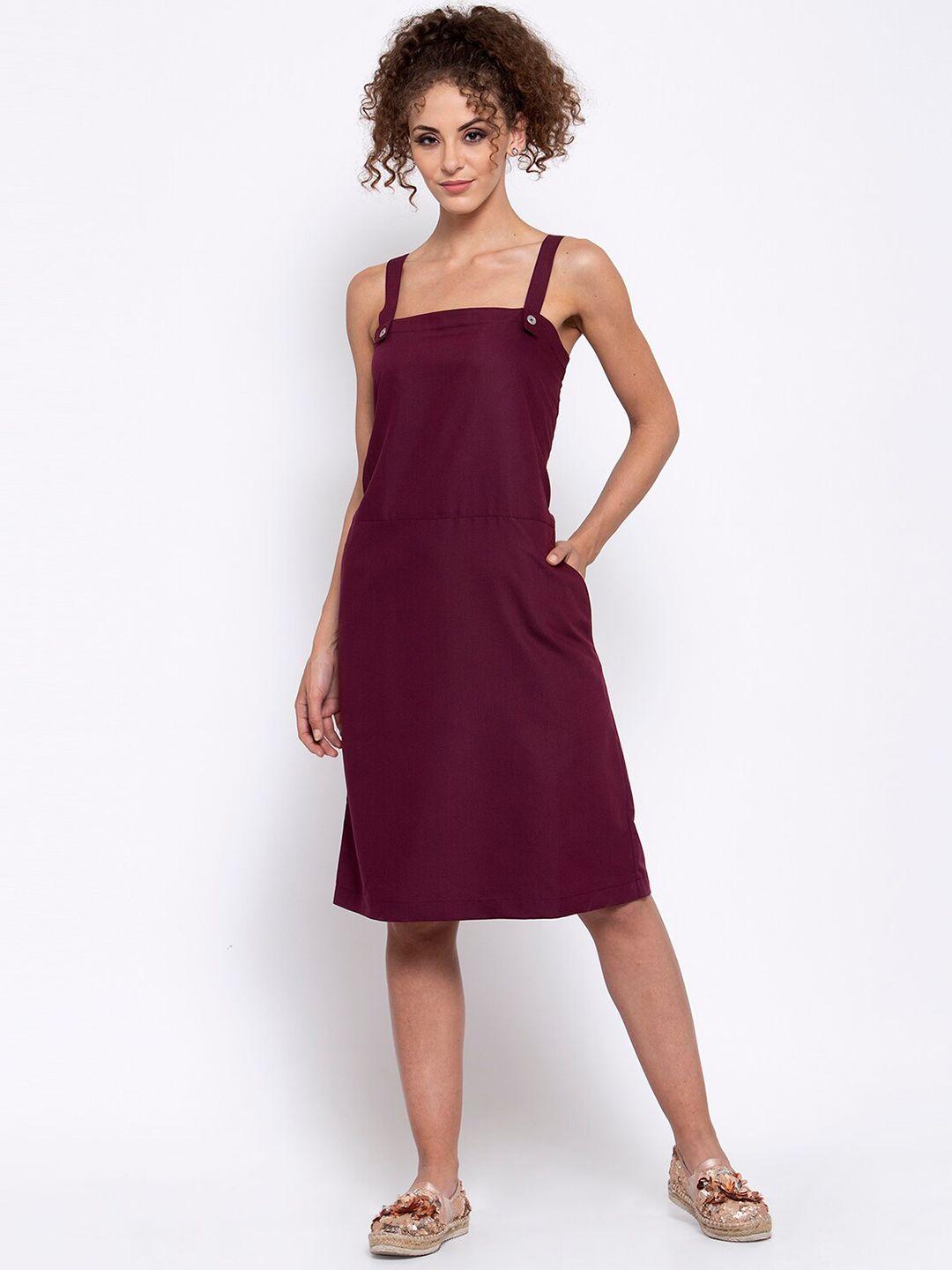 lela-burgundy-solid-pinafore-dress