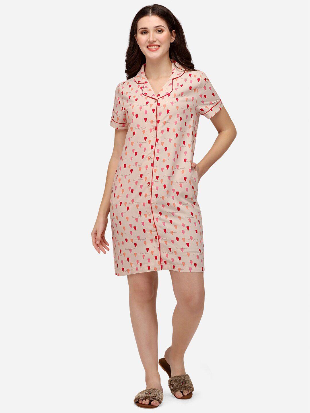 soie-women-pink-printed-shirt-nightdress