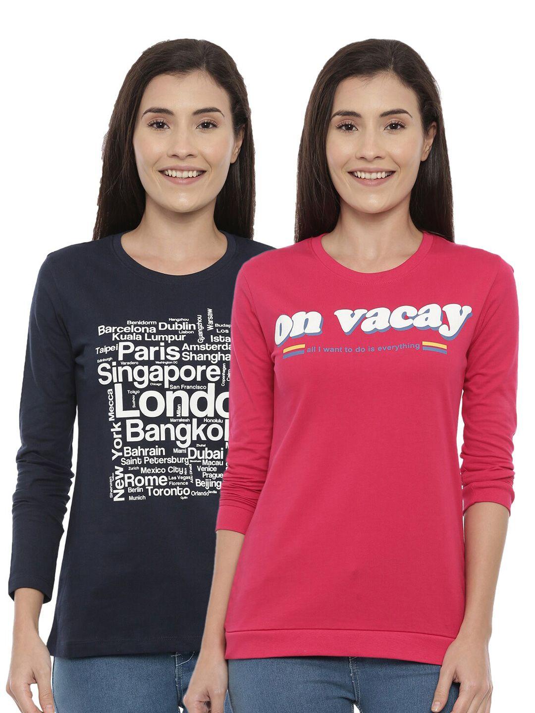 3pin-women-pack-of-2-t-shirts-typography-printed-t-shirt