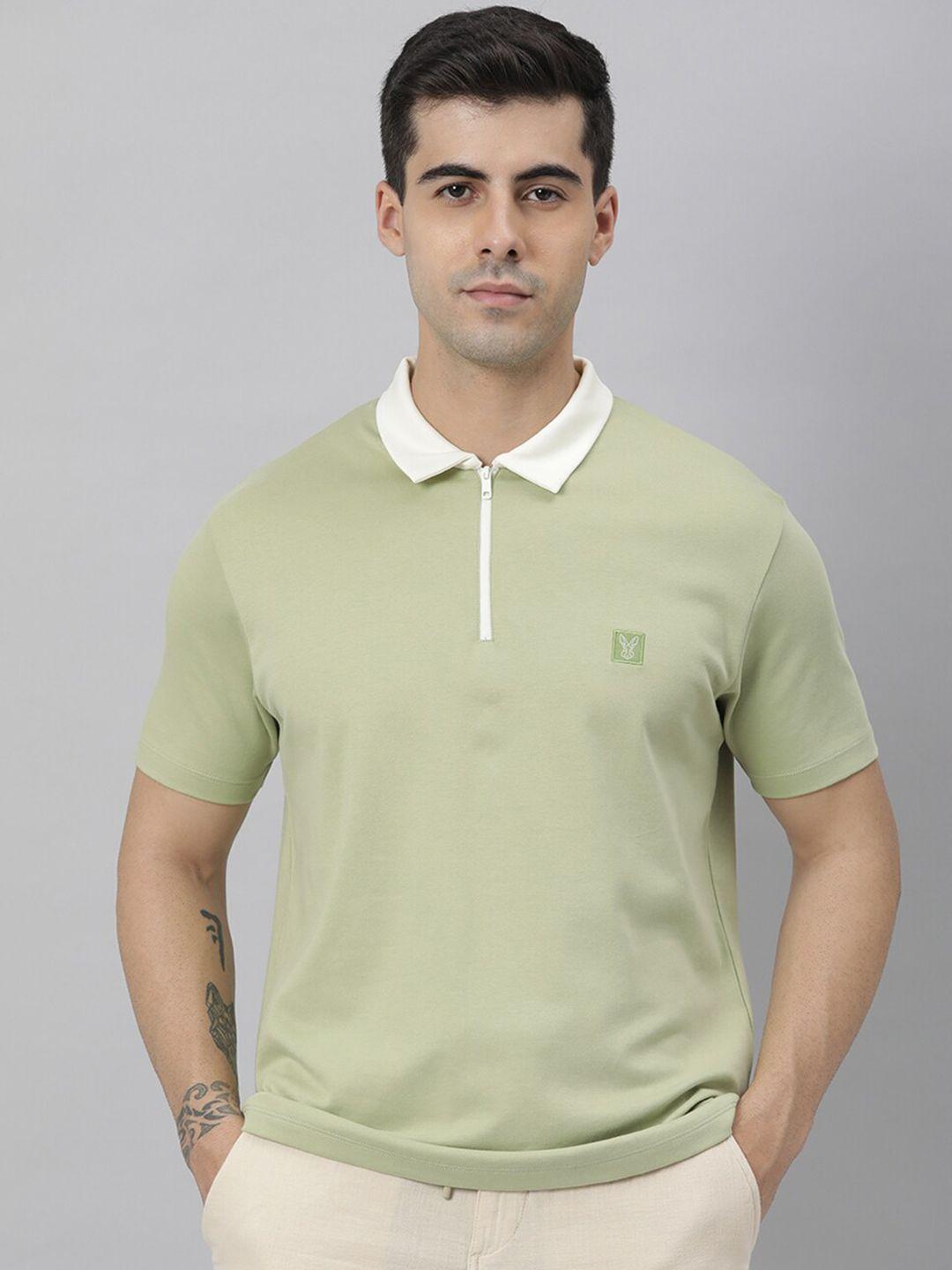 rare-rabbit-men-green-polo-collar-pure-cotton-slim-fit-t-shirt