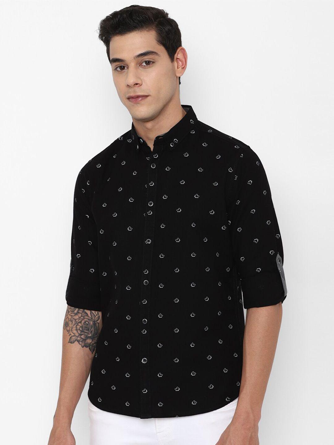 forever-21-men-black-regular-fit-printed-cotton-casual-shirt