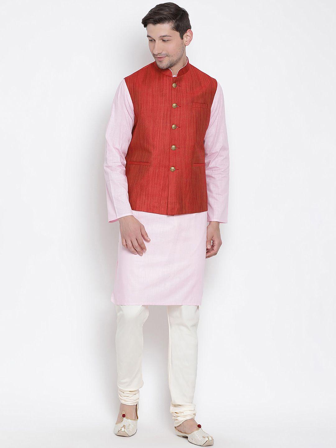 vastramay-men-pink-kurta-with-churidar-&-with-nehru-jacket