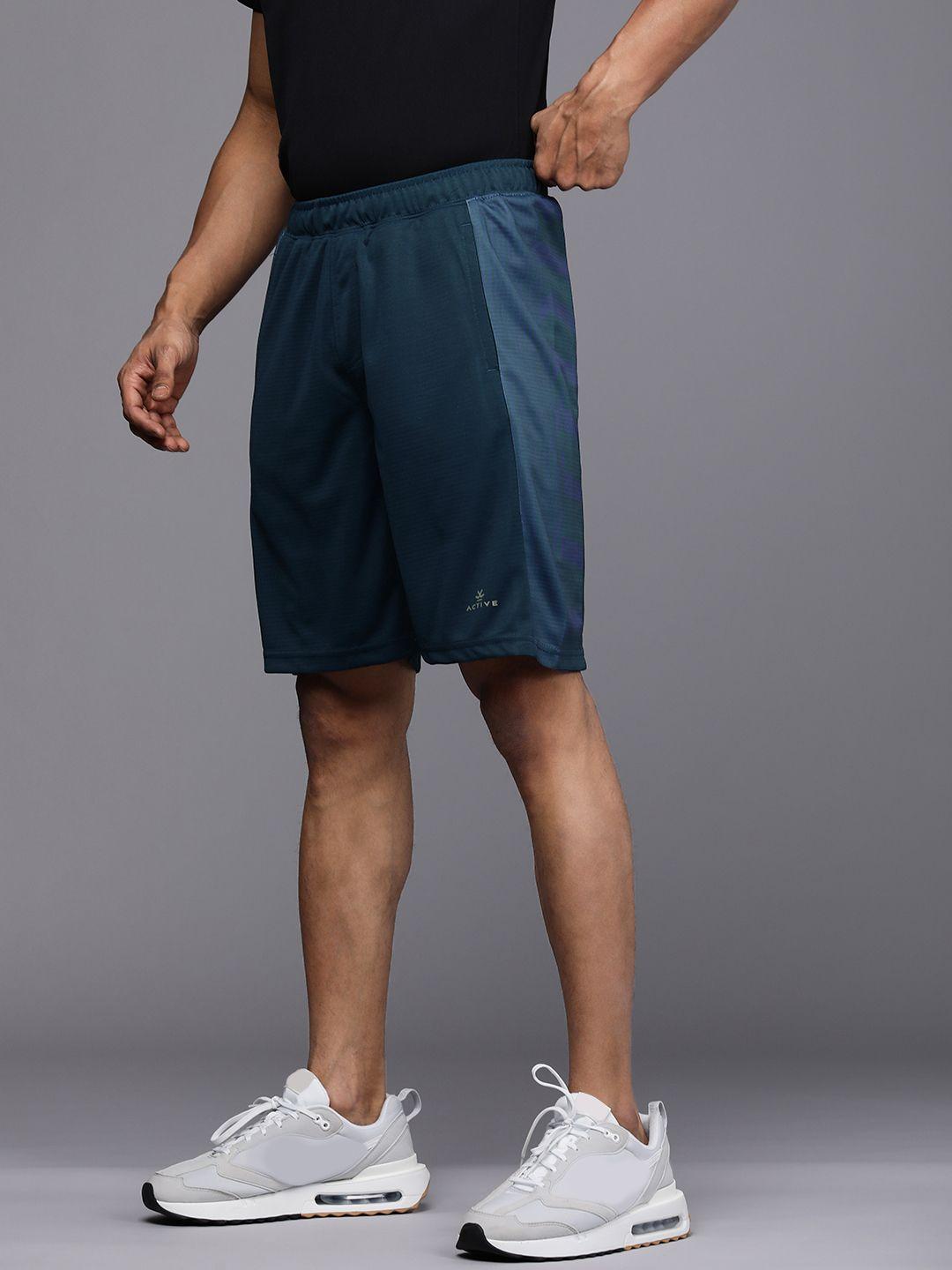wrogn-active-men-teal-blue-colourblocked-sports-shorts