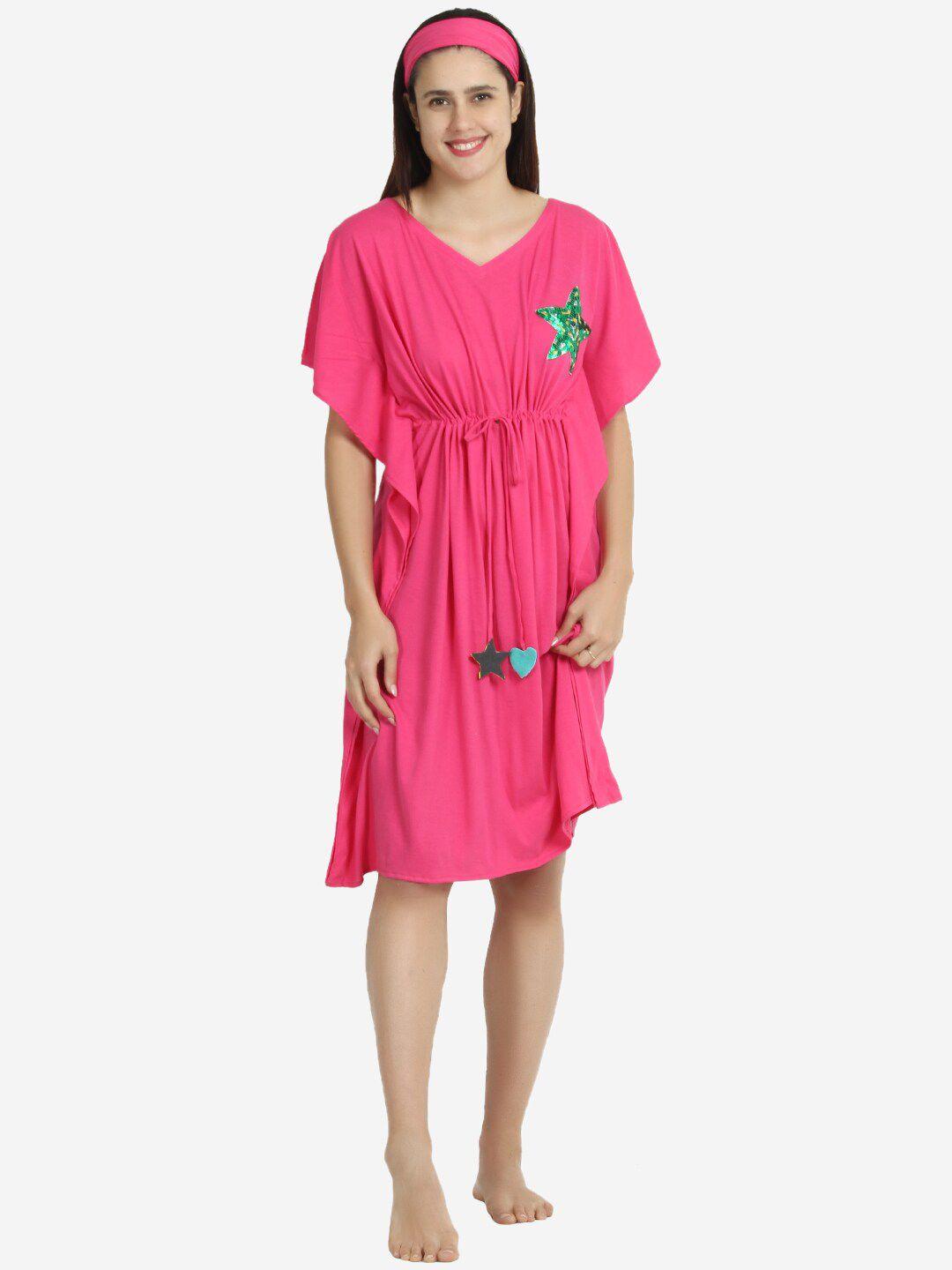 anaario-pink-pure-cotton-nightdress