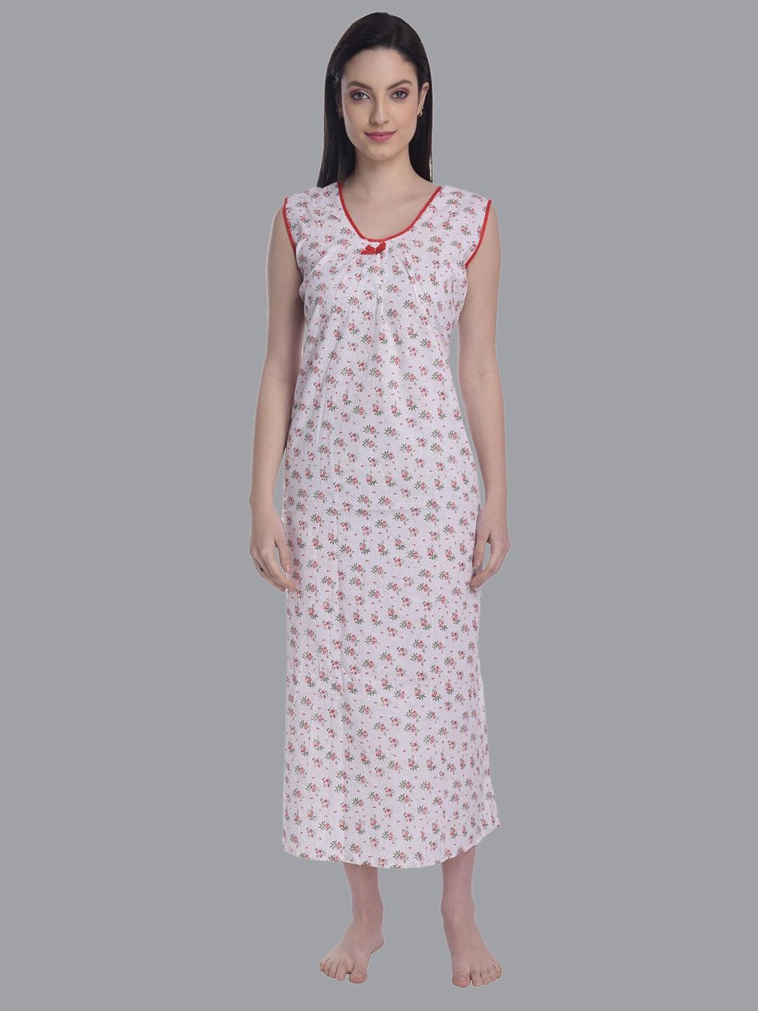 cierge-pink-printed-pure-cotton-maxi-nightdress