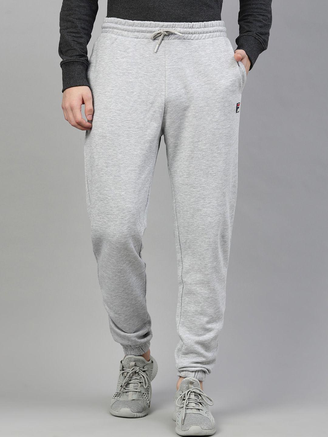 fila-men-grey-solid-cotton-track-pants