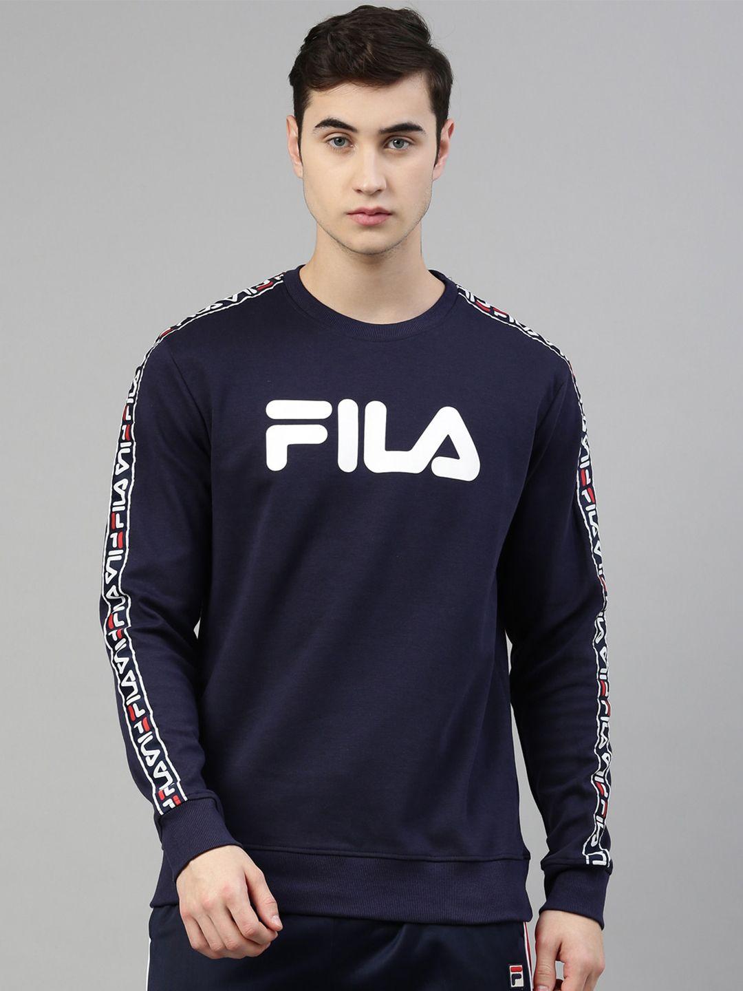 fila-men-blue-&-white-brand-logo-printed-hooded-cotton-preston-sweatshirt