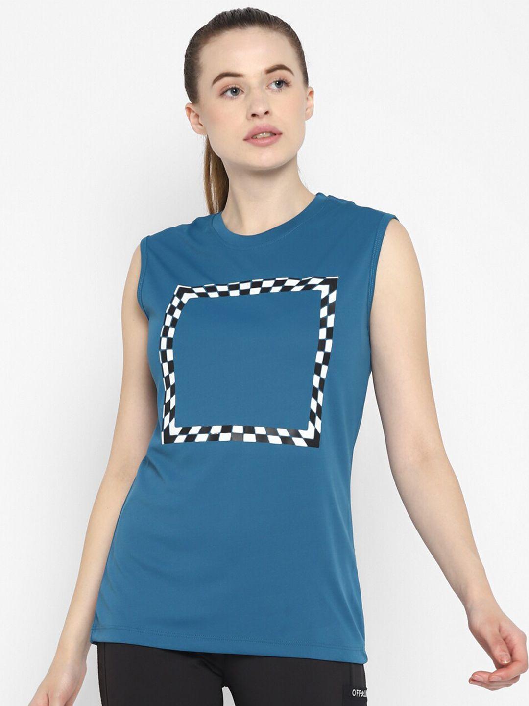off-limits-women-blue-printed-t-shirt