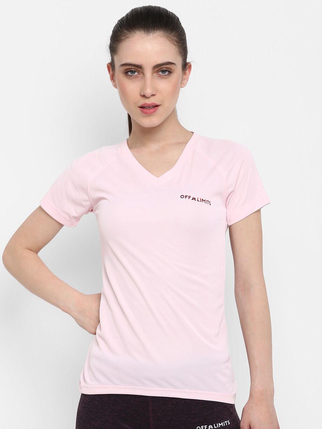 off-limits-women-pink-v-neck-regular-fit-t-shirt