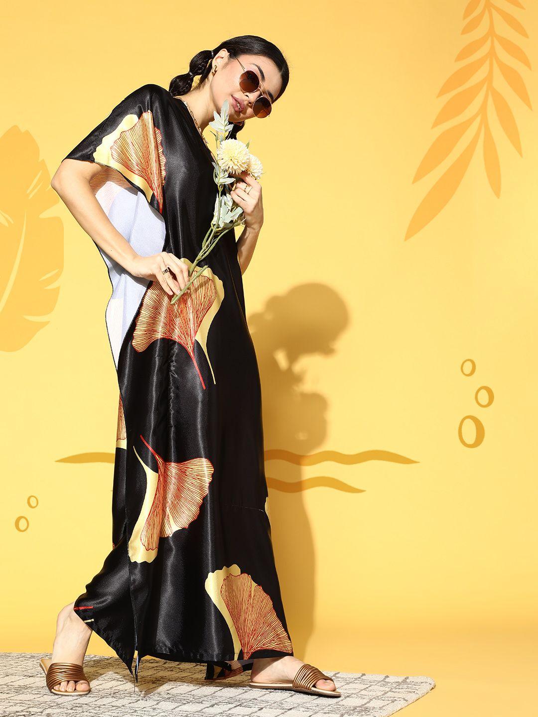 claura-women-gorgeous-black-floral-kaftan-nightdress
