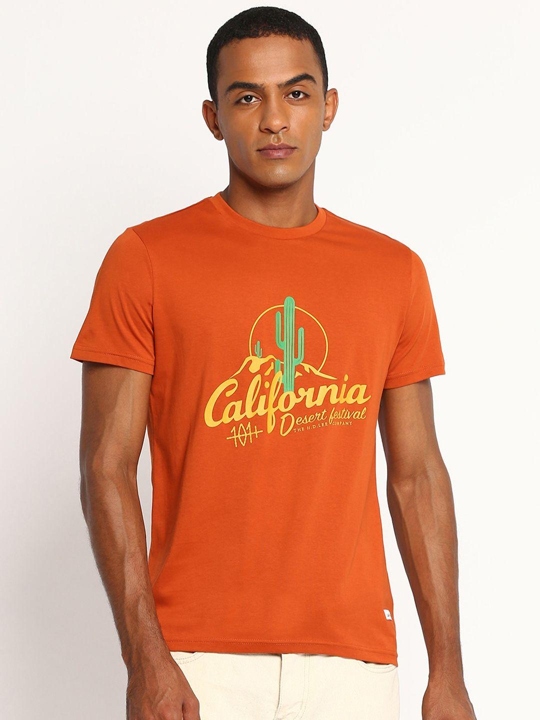 lee-men-rust-graphic-printed-slim-fit-t-shirt
