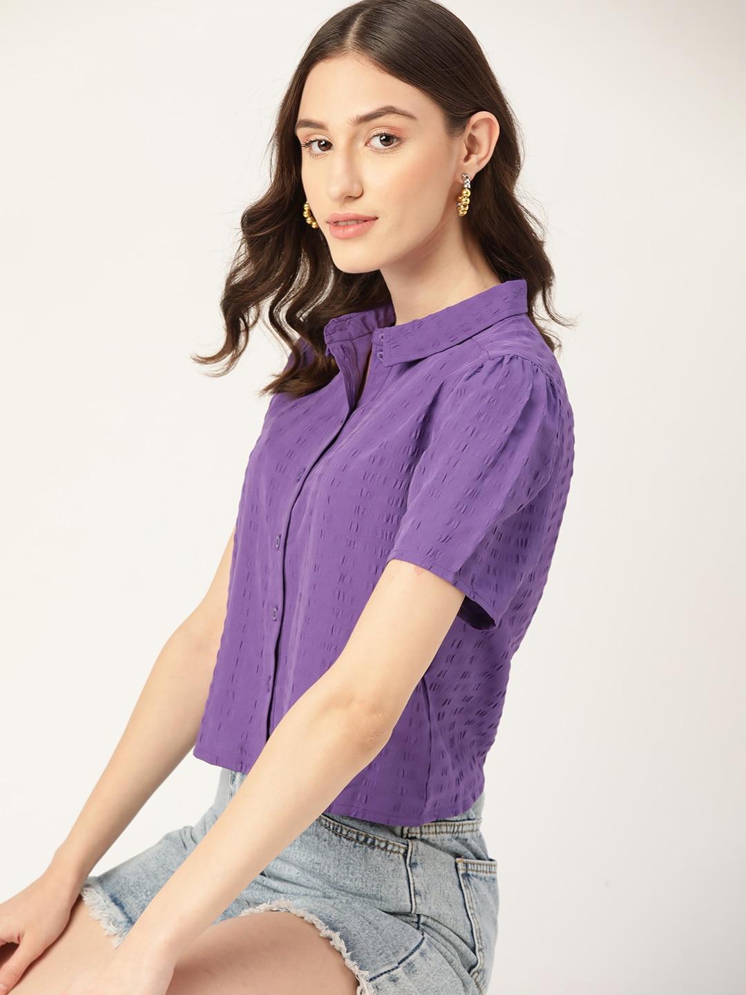 4wrd-by-dressberry-women-seersucker-solid-casual-shirt