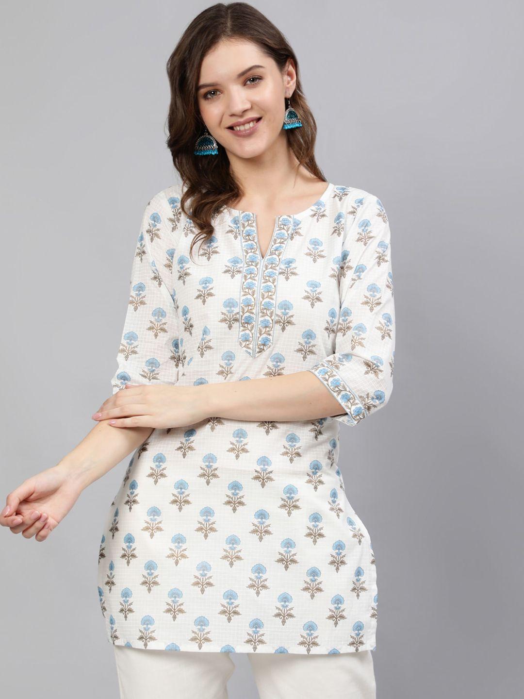 nayo-off-white-&-blue-printed-tunic