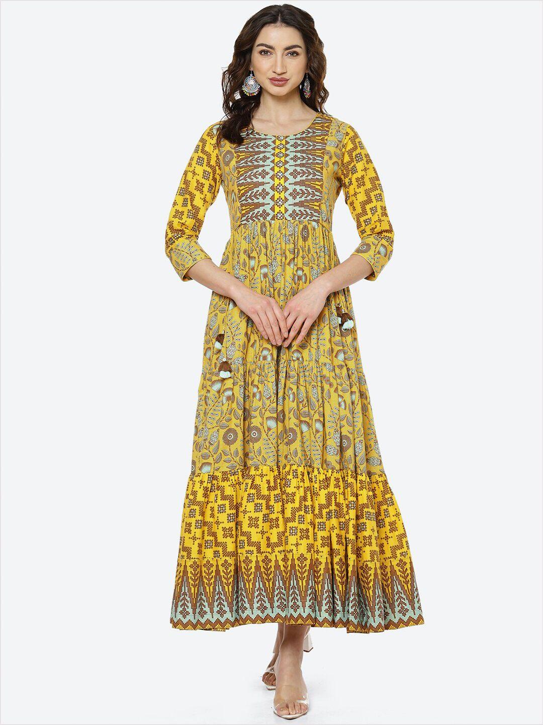 biba-mustard-yellow-ethnic-motifs-ethnic-maxi-dress