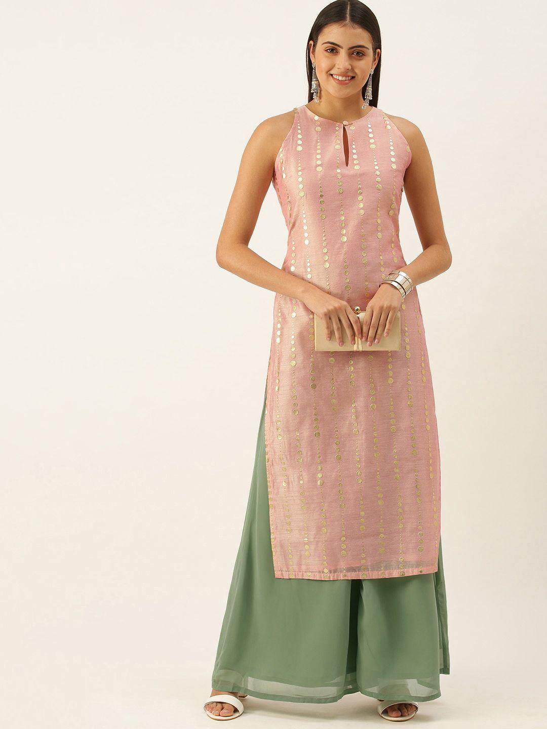 ethnovog-women-pink--gold-foil-printed-made-to-measure-kurta-with-palazzos
