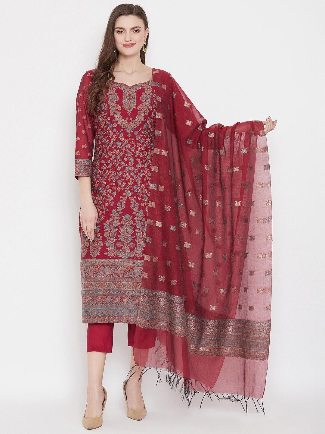 safaa-women-maroon-woven-design-unstitched-dress-material