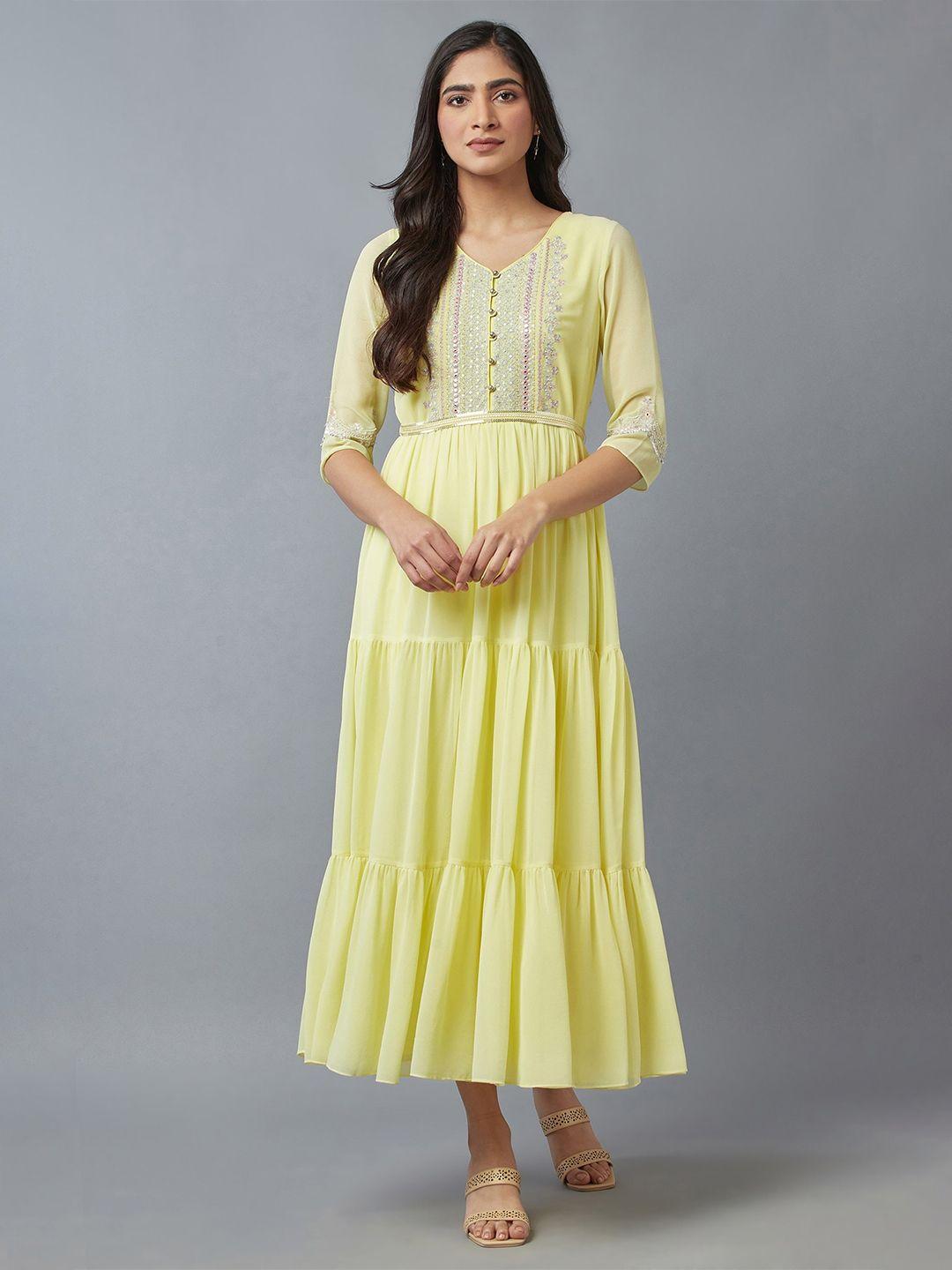 wishful-yellow-embroidered-ethnic-midi-dress