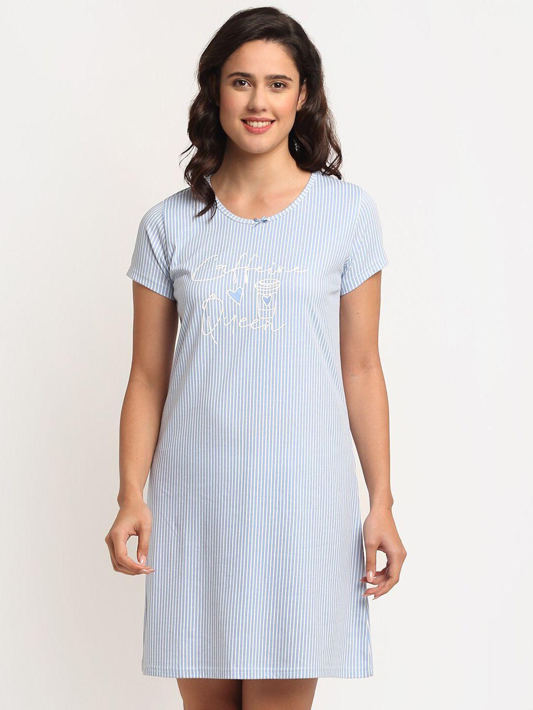 kanvin-blue-printed-t-shirt-nightdress