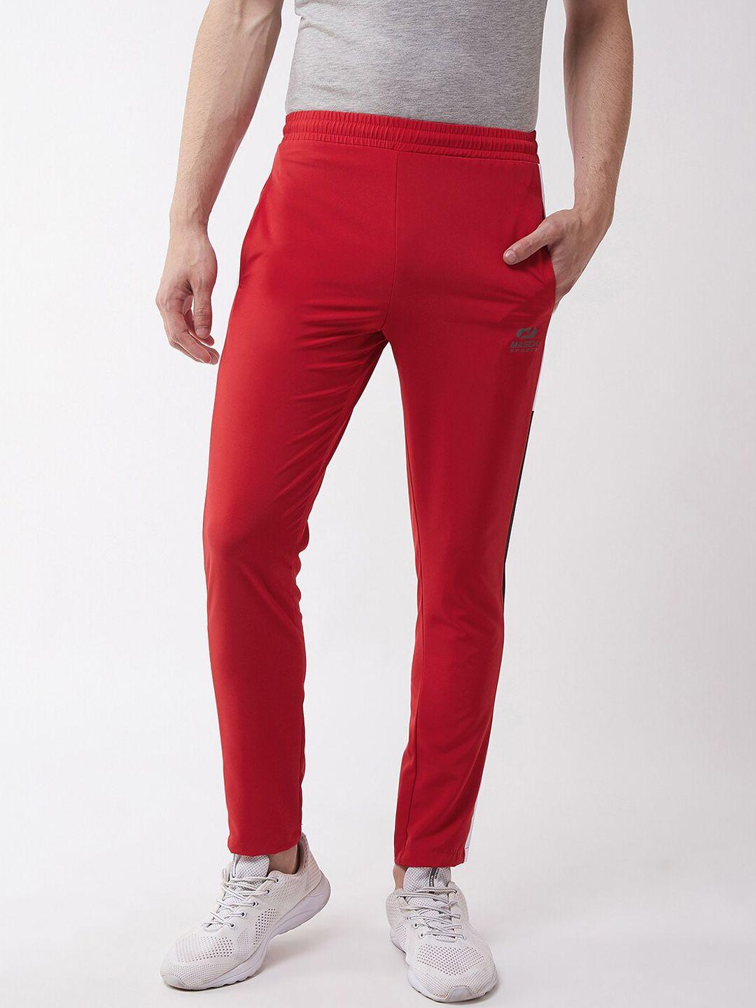 masch-sports-men-red-solid-track-pants