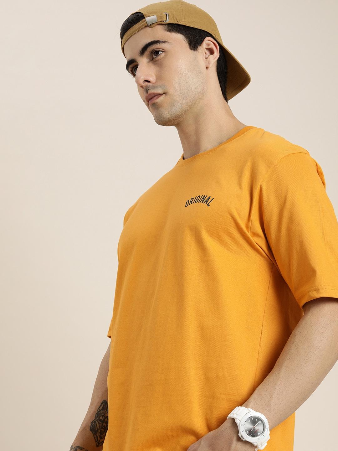 dillinger-men-mustard-yellow-typography-printed-pure-cotton-loose-oversized-t-shirt