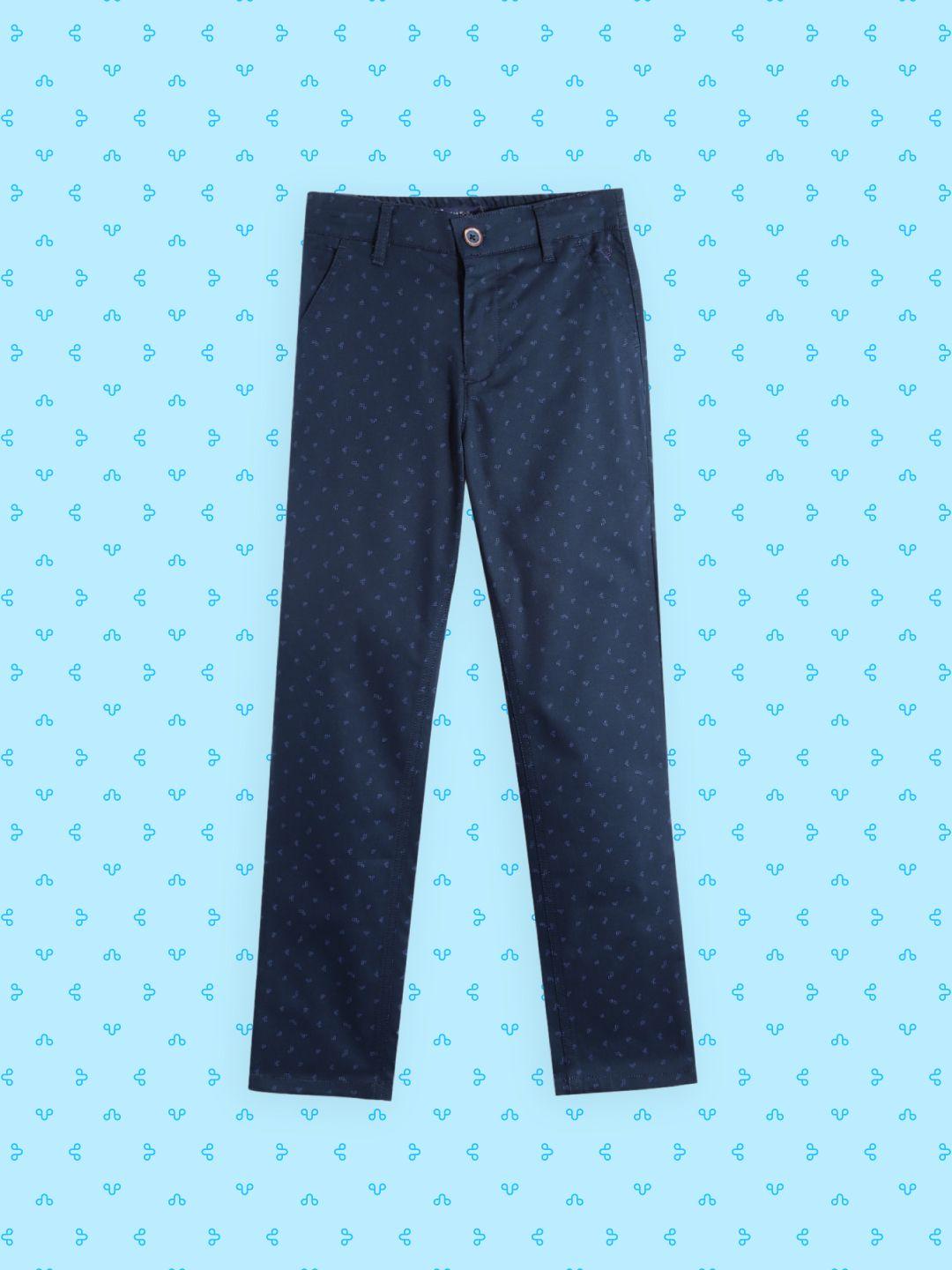 allen-solly-junior-boys-navy-blue-printed-chino-trousers