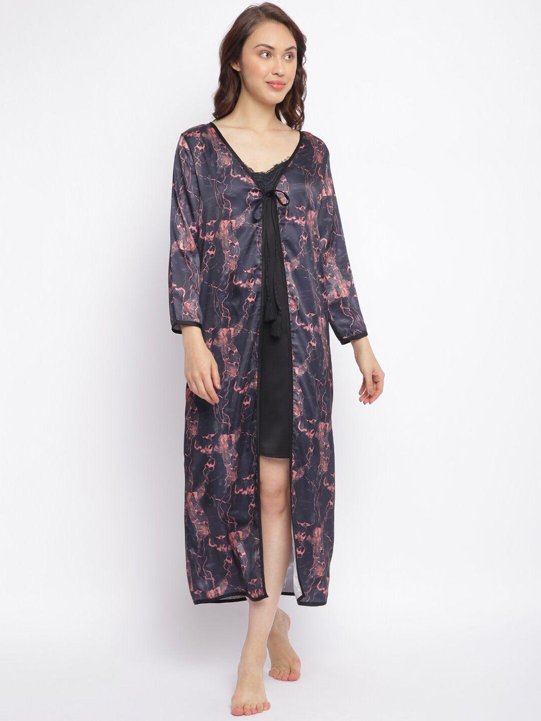 decorealm-black-satin-nightdress-with-printed-robe