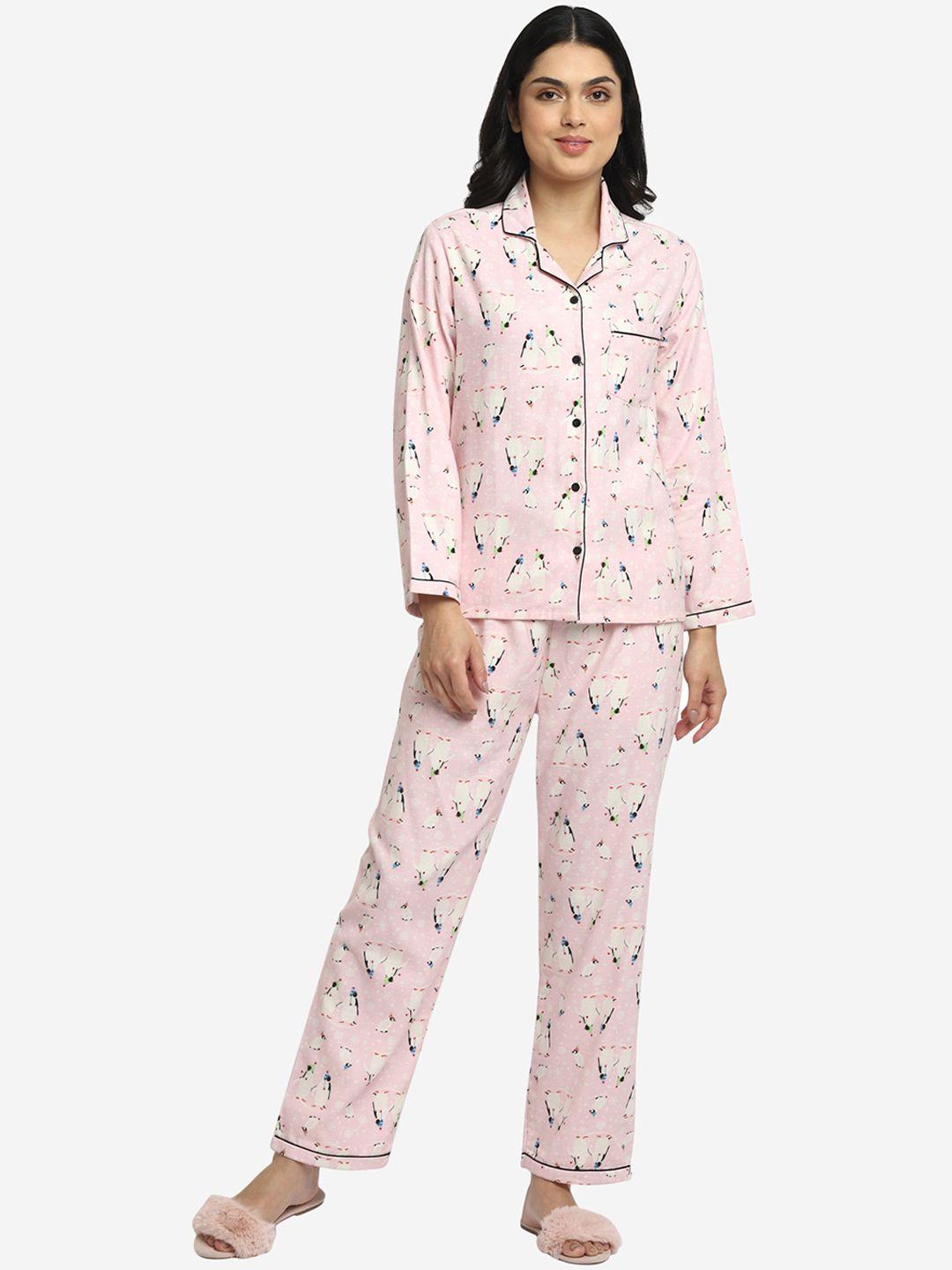 shopbloom-women-pink-printed-night-suit